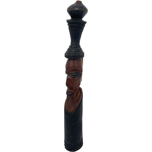 African wooden carved figure - wooden,