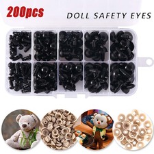 200Pcs Safety Eyes for Crochet Toys Doll Eyes and Noses Craft Teddy Bear Eyes UK
