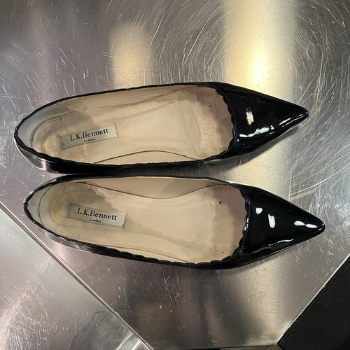 Bennett black patent flats - l,