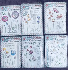 PaperArtsy - Jofy Rubber Stampers 6 packs over 60 stamps job lot