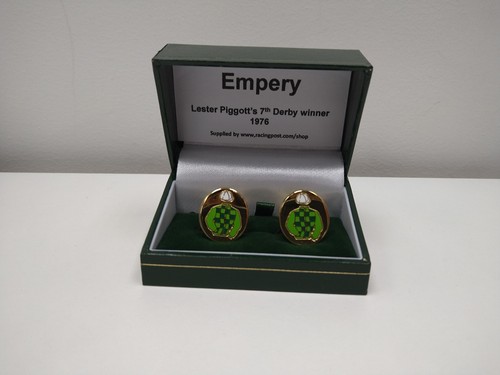 Empory racing post cufflinks - racing,