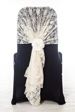 100 White lace Chair Hoods 29"x70" Wedding Event Decor