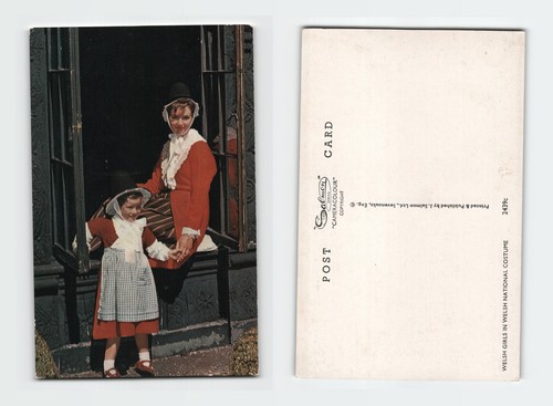 Vintage postcard welsh girls - postcard,