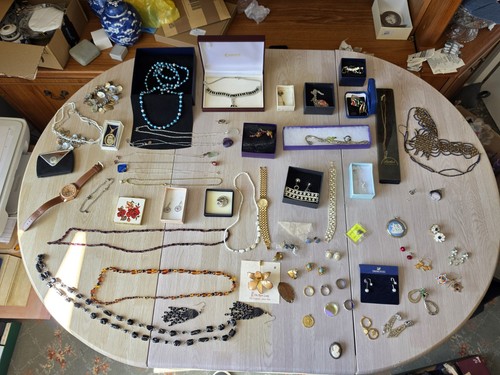 Huge vintage modern jewelry - &,