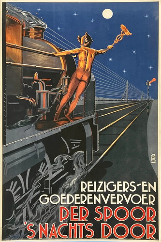 Art deco european night - art,