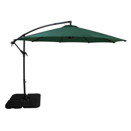 Cantilever parasol green - cantilever, 3m