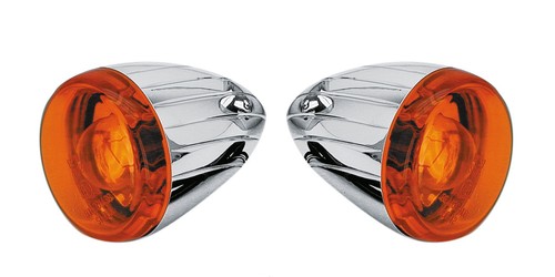 Pair chrome bullet - of,