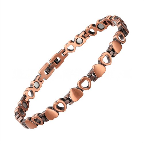 Heart copper magnetic bracelet - copper,