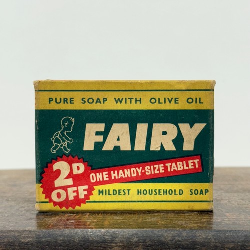 Vintage fairy soap boxed - boxed, green