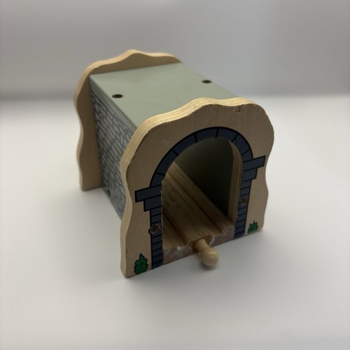 Wooden train track tunnel - train,
