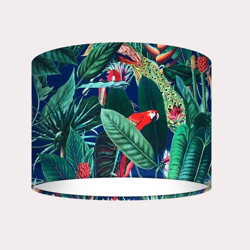 Lampshade dark blueparrot - dark,