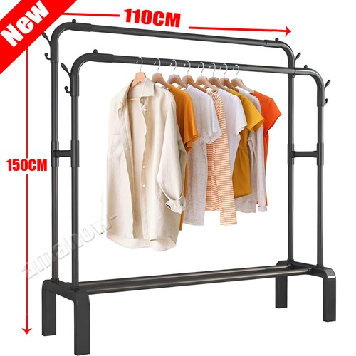 Double clothing rail metal - double,