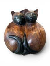 Vintage large carved wooden - carved,
