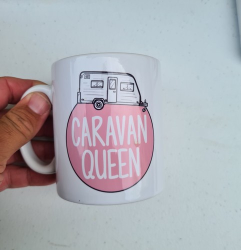 Caravan queen drinking mug - caravan,