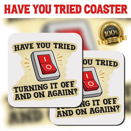 Support coaster funny tech - support,