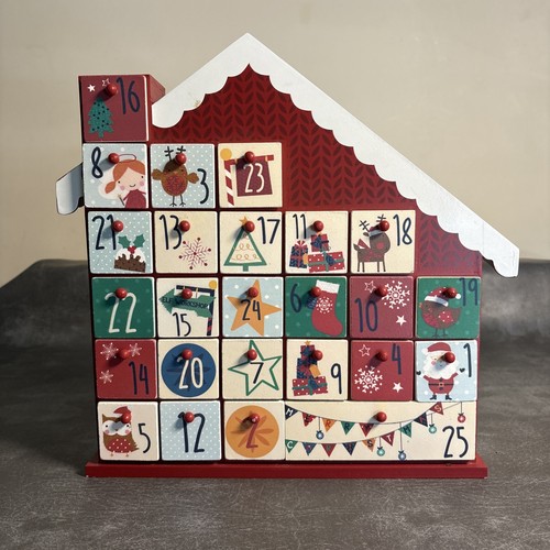 Wooden advent calendar - wooden,