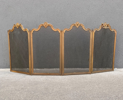 19th french brass fireplace - 19th,