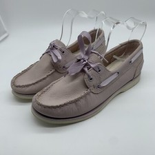 Timberland lilac boat deck shoes EU 37 UK 4 VGC loafers flat leather ribbon