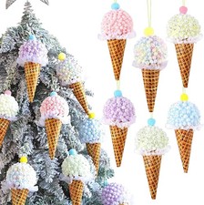 6Pcs Pastel Ice Cream Ornament