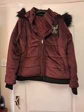 Ladies Winter Coat XL . Harry Potter Phoenix Girl . Burgandy. From EMP.