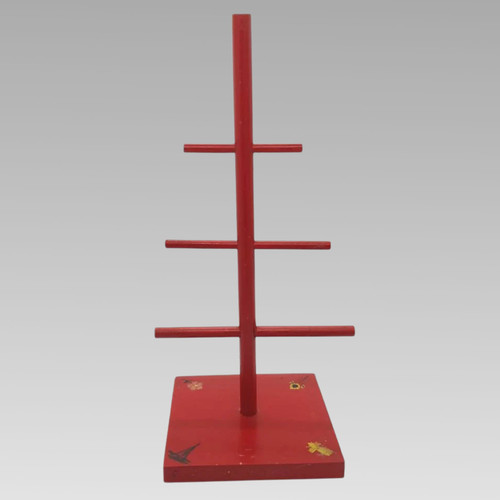 Vintage red wooden jewellery - red,