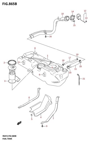 Suzuki genuine fuel filler - genuine,