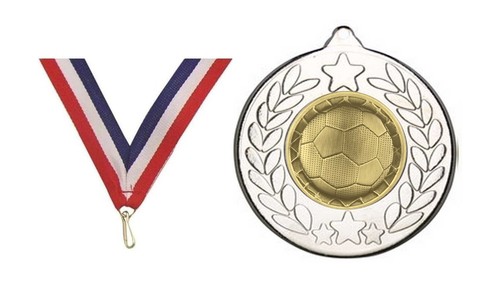 Football medal 50mm metal - medal,