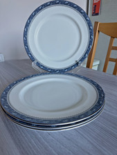 Aynsley Blue Mist 4 x 10" Dinner Plates MINT