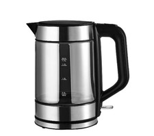 Debranded 3KW Mirror Glass kettle Fast Boil Kettle, Boil Dry safe 1.7L