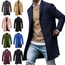 Men Winter Warm Formal Trench