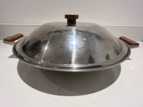 Vintage stainless steel wok - stainless,