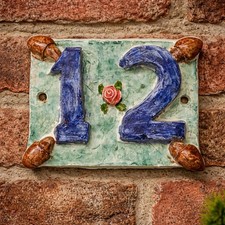 Handmade Ceramic House Number