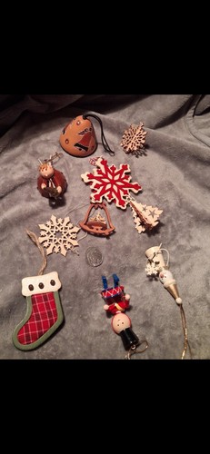 Xmas tree wooden decorations - tree,
