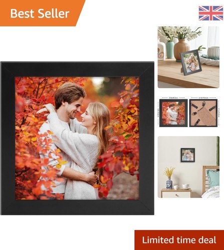 Elegant black 4x4 photo frame - black,