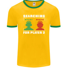 Player Two Wanted Funny Singles Day Gaming Mens Ringer T-Shirt FotL