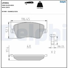 FRONT BRAKE PAD SET DISC BRAKE