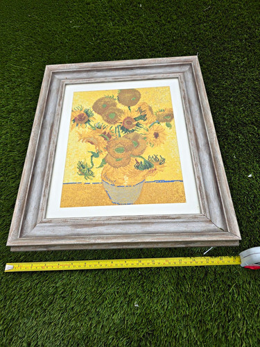 Framed finished cross stitch - framed,
