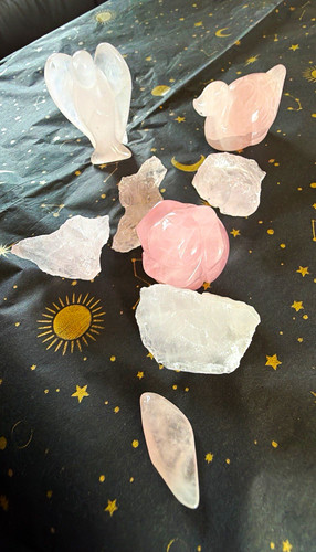 Natural rose quartz crystal - natural,