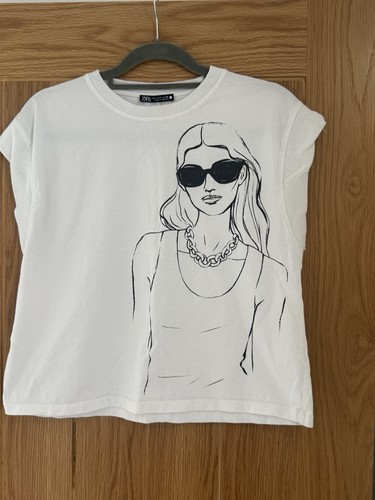 Zara white graphic shirt - zara,