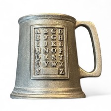 Vintage Pewter Alphabet Cup