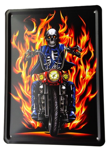 Hells angel metal wall plaque - angel,