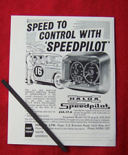 HALDA SPEEDPILOT Mk IV RALLY CLOCK TIMER 1962 ORIGINAL VINTAGE ADVERT