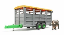 Bruder Livestock Trailer with 1 Cow 1:16