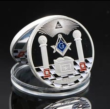 Silver Plated Masonic Coin