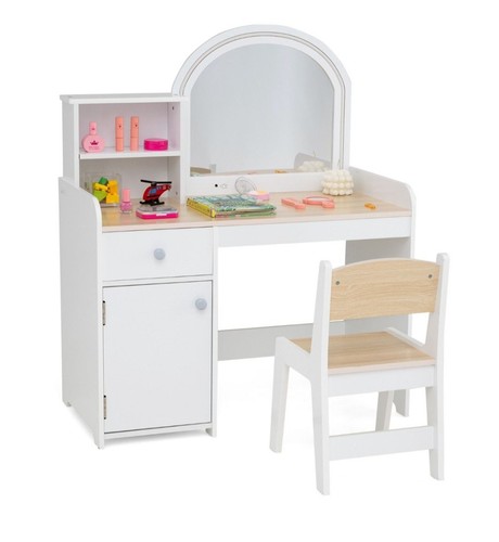 Kids vanity table - kids, chair