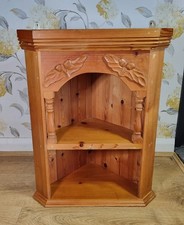Pine Wall Mounted Corner Shelf