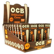 OCB Virgin Unbleached Cones King Size Rolling Paper Smoking Pre Rolled 5/10/20 