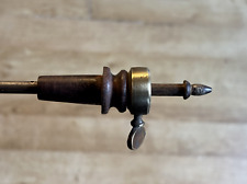 Antique Cello End Pin and Ferrule, Brass and Hardwood, Antique Cello Spike