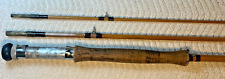 Split Cane Trout Fly Rod EDGAR SEALEY OCTOFLY 3 Piece 9’ with Bag Vintage