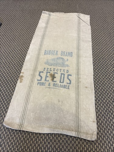 Vintage canvas badger seed - vintage,